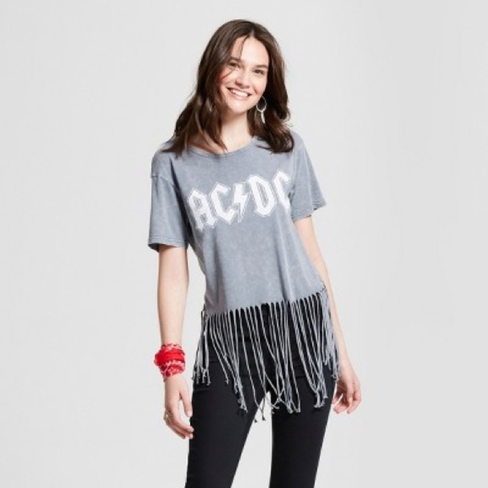 ‼️2 For $15 Deal‼️ AC⚡️DC fringe crop top